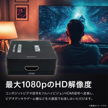 RCA(赤・白・黄) to HDMI 変換コンバーター トライメイト