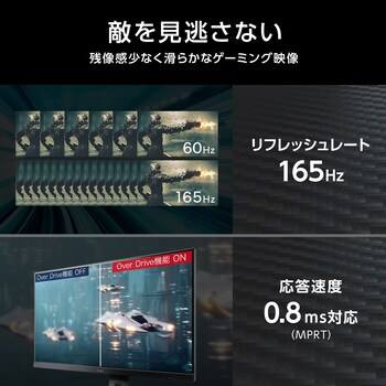 液晶ディスプレイ 23.8型/1920×1080/HDMI、DisplayPort/ブラック/スピーカー：あり/フルHD/IPS方式/昇降/回転