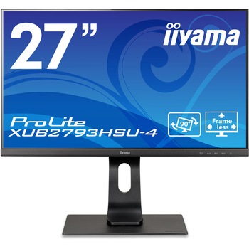 液晶ディスプレイ 27型/1920×1080/D-SUB、HDMI、DisplayPort/ブラック/スピーカー：あり/フルHD/IPS方式/昇降/回転 iiyama(イイヤマ)