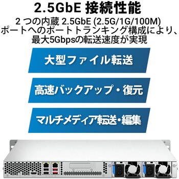 QNAP NAS TS-464U-RP-8G ミドル QNAP WindowsNAS 【通販モノタロウ】