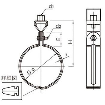 100A 耐火二層管用2段式吊バンド SK-0112 ステンレス製 1個 サンコー