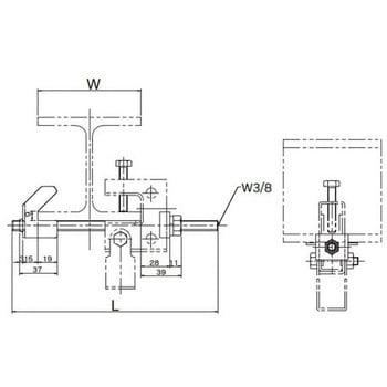 HF-A ハンガークランプ補強金具 SK-1526 電気メッキ サンコー機材 1箱