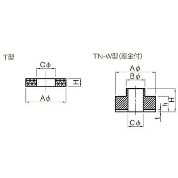 ゴムブッシュ(TN-1HB・T-GW型) SK-1604 天然ゴム サンコー機材