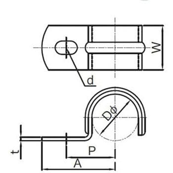 片サドルバンド SK-2512 ステンレス製 サンコー機材