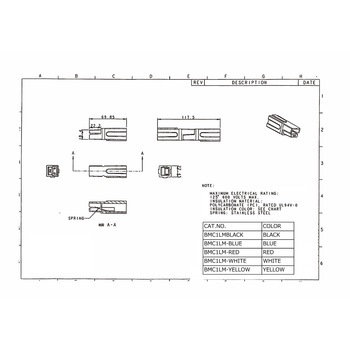 バッテリーコネクタ シングルタイプ 120A，2AWG 日本コネクト工業