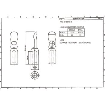 バッテリーコネクタ コンタクト 30-50A 日本コネクト工業