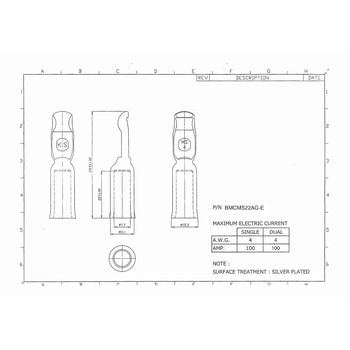 バッテリーコネクタ コンタクト 100A 日本コネクト工業