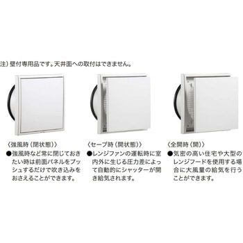 屋内換気口 角型 差圧タイプ 樹脂ネット付(アレルフィルター付)Φ150 NASTA(ナスタ)