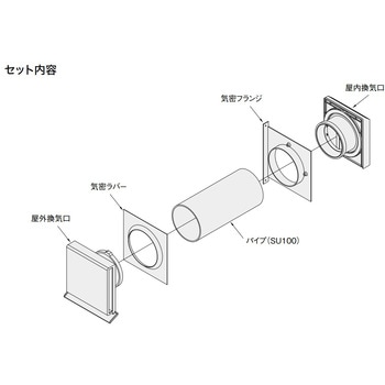 換気口セット アレルフィルター付 Φ100 NASTA(ナスタ)