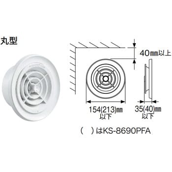 KS-8890PFA-SG 屋内換気口カバー アレルフィルター付 Sサイズ 1個 NASTA(ナスタ) 【通販モノタロウ】