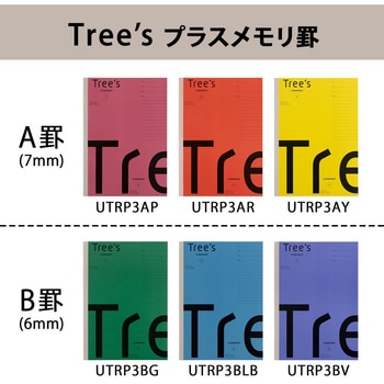 ノート Tree's セミB5 プラスメモリ罫 日本ノート