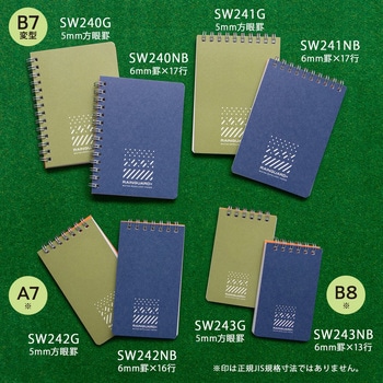 レインガード+ (プラス) B7 天綴じ 日本ノート