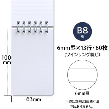 SW243NB? レインガード+ (プラス) B8 天綴じ 1冊 日本ノート 【通販