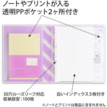 A4 バインダー パペルール アクテ 30穴 (ワイドタイプ) 日本ノート