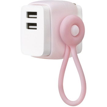 USB充電器 USB-A×2 ケーブルリング付ユートリムエル SONIC(ソニック・文具)
