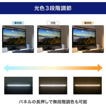モニターライト デスクトップPC 調光 LED USB給電 目に優しい ゲーム テレワーク ELPA