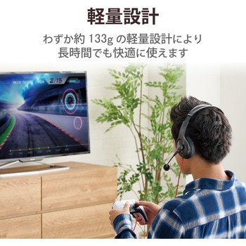 ヘッドホン ヘッドセット マイク付き 有線 Φ3.5mm4極ミニプラグ オーバーヘッドタイプ ミュートスイッチ付き 無指向性 ゲーミング ステレオ 軽量 ブラック エレコム