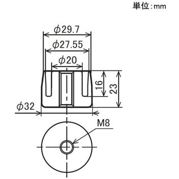 イレクター Φ28インサートナット ニッケル 矢崎化工