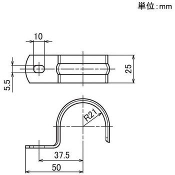 イレクター Φ42片サドル 矢崎化工