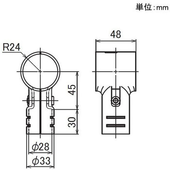 イレクター Φ42・28異形メタルジョイント ニッケル 矢崎化工