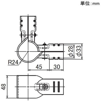 イレクター Φ42・28異形メタルジョイント ニッケル 矢崎化工
