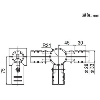 イレクター Φ42・28異形メタルジョイント ニッケル 矢崎化工