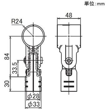 イレクター Φ42・28異形メタルジョイント ニッケル 矢崎化工
