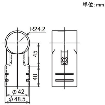 イレクター Φ42メタルジョイント ニッケル 矢崎化工