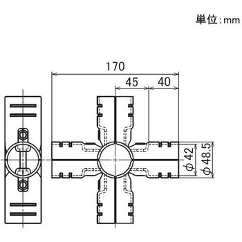 イレクター Φ42メタルジョイント ニッケル 矢崎化工