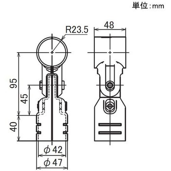 イレクター Φ42メタルジョイント ニッケル 矢崎化工