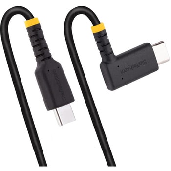 USBケーブル/USB-C - USB-C/USB 2.0/L型 右向き/USB PD 対応/急速充電 & データ転送/高耐久 アラミド繊維補強/Type-C充電 & 同期コード/タイプC L字 コネクター StarTech.com