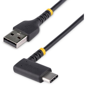 USBケーブル/USB-A - USB-C/USB 2.0/L型 右向き/急速充電 & データ転送