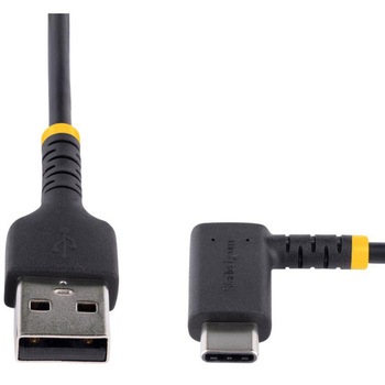 USBケーブル/USB-A - USB-C/USB 2.0/L型  右向き/急速充電 & データ転送/高耐久 アラミド繊維補強/Type-C 充電コード/タイプC L字 コネクター StarTech.com