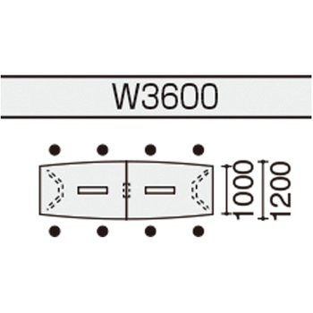 会議テーブル WT400 ボート形トレー(配送・組立サービス付き) コクヨ
