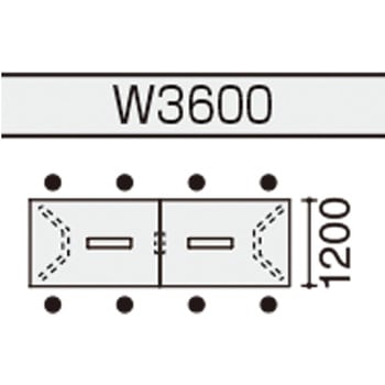会議テーブル WT400 角形 トレー (配送・組立サービス付き) コクヨ