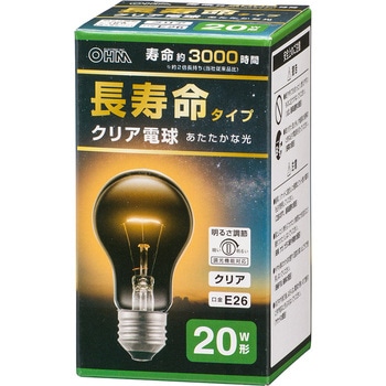 長寿命 クリア電球 オーム電機