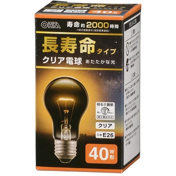 長寿命 クリア電球 オーム電機