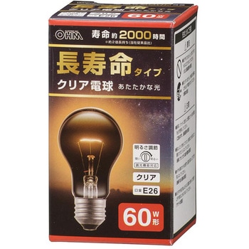 長寿命 クリア電球 オーム電機