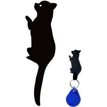 TR-KF002-B 黒猫尻尾フック 3匹セット トライメイト 寸法33