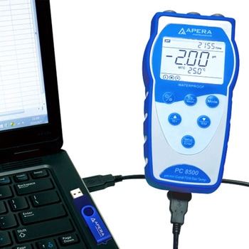 PC8500 高性能タイプ ポータブル式pH/ECマルチ水質計 pH/EC/TDS/塩分濃度/抵抗率/℃ データ管理機能付き Apera Instruments(アペラインスツルメンツ)