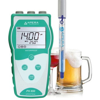 PH850-BR ワイン/ビール/お茶/ジュース/発酵・ソフト飲料向け ポータブル式pH計 LabSen 213標準付属 Apera Instruments(アペラインスツルメンツ)