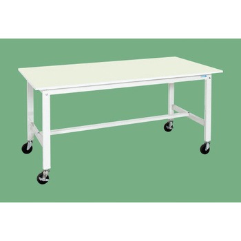 KK-70VPGSE 軽量作業台(KK/耐荷重150kg/抗菌・抗ウイルスポリエステル天板/H840/キャスター付) サカエ 12876720