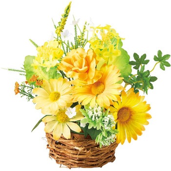季節装飾(春の花)菜の花盛カゴアレンジ(造花) ストア・エキスプレス