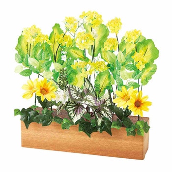 季節装飾(春の花)デラックス菜の花プランター(造花) ストア・エキスプレス