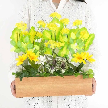 季節装飾(春の花)デラックス菜の花プランター(造花) ストア・エキスプレス