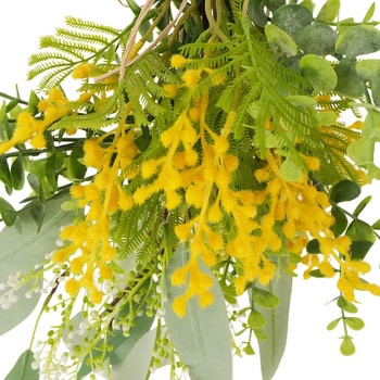 季節装飾(春の花)ミモザスワッグ(造花)長さ50cm ストア・エキスプレス
