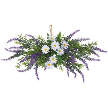 季節装飾(春の花)ラベンダー ワイドスワッグ(造花) 幅40cm ストア・エキスプレス