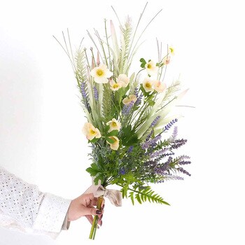 季節装飾(春の花)ラベンダー ロングスワッグ(造花)長さ60cm ストア・エキスプレス