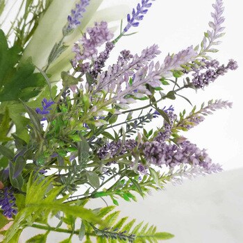 季節装飾(春の花)ラベンダー ロングスワッグ(造花)長さ60cm ストア・エキスプレス