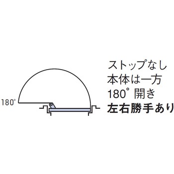 フロアヒンジ 800シリーズ ストップなし NEW STAR(日本ドアーチェック製造)